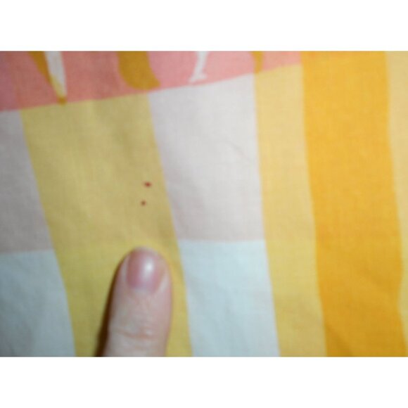 Vintage Yellow Green Orange Pink Checked/Plaid Standard Pillowcase - Picture 5 of 6